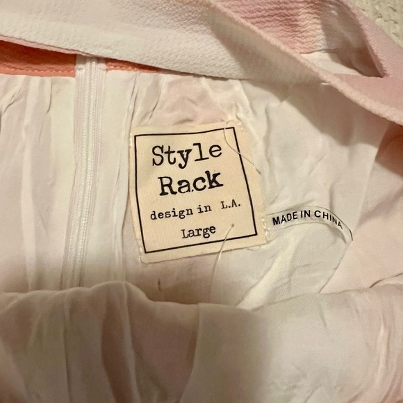 Style Rack “Sherbet for Me” High Waisted Bow Tie Scalloped Shorts Size L NWT - Picture 3 of 4
